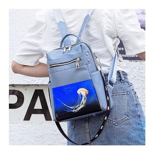 Casual Female Backpack for Women PU Leather School Bag Lady Anti Theft Bagpacks Multifunctional Travel Rucksacks Large Backpacks