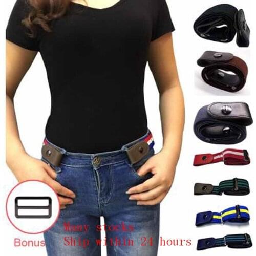 Drop shipping Buckle-Free Belt For Jean Pants,Dresses,No Buckle Stretch Elastic Waist Belt For Women/Men ,No Bulge Waist Belt