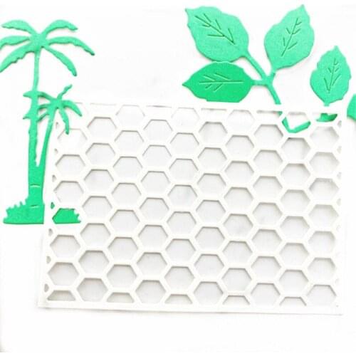 Rectangle Frame Honeycomb 2020 Christmas New Metal Cutting Dies and Scrapbooking For Paper Making Embossing Card Craft