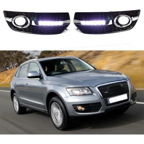 LED DRL Daytime Running Light Front Bumper Fog Lamp For Audi Q5 2009-2012