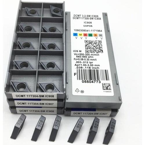 Turning insert DCMT 11T304 DCMT11T308 SM IC907 / IC908 high quality metal turning tool carbide insert CNC milling tool