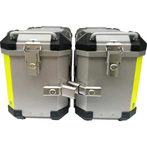 30L 38L Universal Silver Black Motorcycle Left Right Side Box Side Case Saddle Bag Luggage Pannier Cargo for Touring Motor Bike