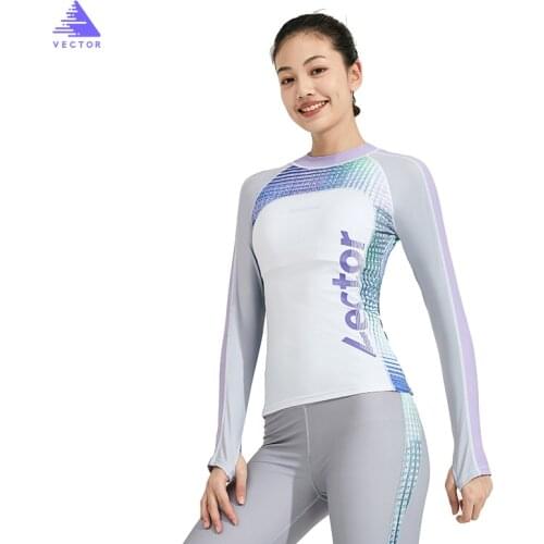 Vector 2021 Snorkeling Surfing Womens Swimsuits Long-sleeved Sunscreen UPF50+ Swimwear Female Spandex Profession Swimming Suit