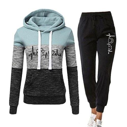 Tracksuit For Women 2021 Casual Tracksuit Women Two Piece Set Suit Female Hoodies and Pants Outfits Womens Clothing Autumn