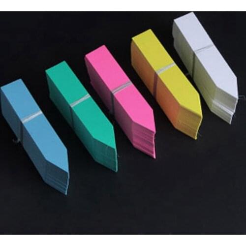 100Pcs Mini Plastic Plant Seed Label Pot Marker Nursery Garden Stake Tags Tool