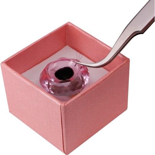 2pcs Professional Eyelash Crystal Glue Ring Grafting Eyelash Pallet Holder Glue Ring Free Shipping