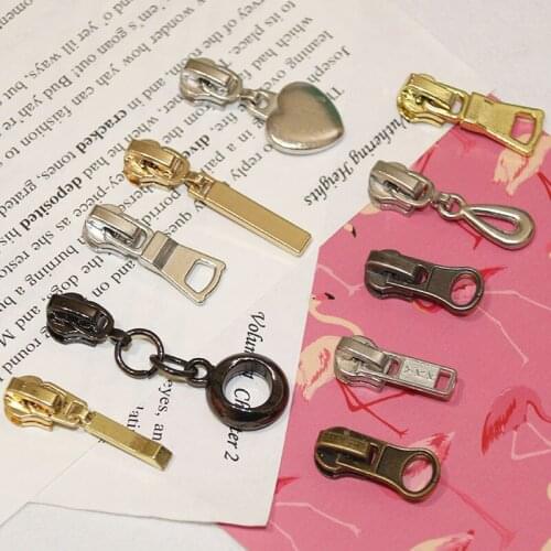 3# 10pcs Fashion Metal Zippers Head Zipper lightning Repair Kits Zipper Pull for Zipper Slider DIY Sewing Craft Sewing Kits Meta