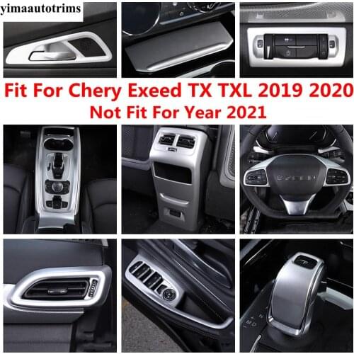 Gear Shift Knob Handle Bowl Dashboard Air AC Outlet Vent Head Light Cover Trim ABS Accessories For Chery Exeed TX TXL 2019 2020