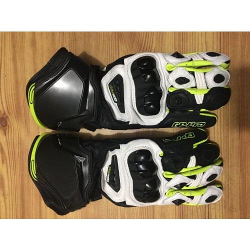 Alpine Leather Motorcycle Gloves Long Racing Driving Motocross Guantes Moto gp Motorbike Original Cowhide Glove