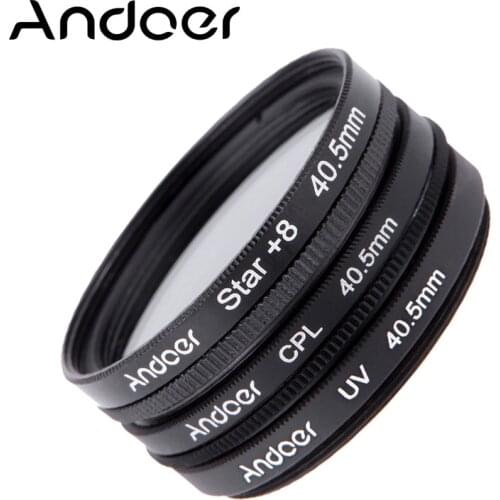 Andoer 40.5mm UV + CPL + Star 8-Point Filter Kit Camera Lens Filter Set for Canon Nikon Sony DSLR Camera Lens with Case
