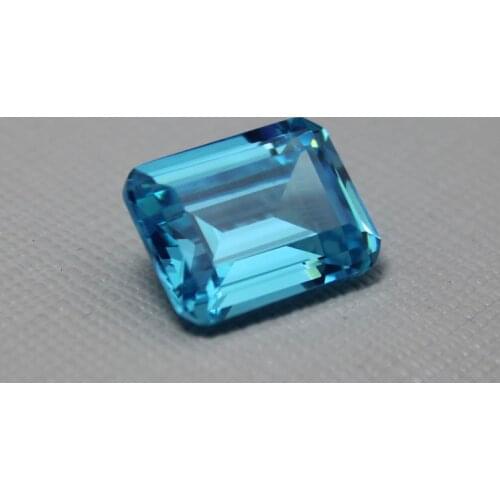 Flawless created aquamarine gemstone beads faceted stone aaa Rectangle loose gemstones for jewelry making created diy