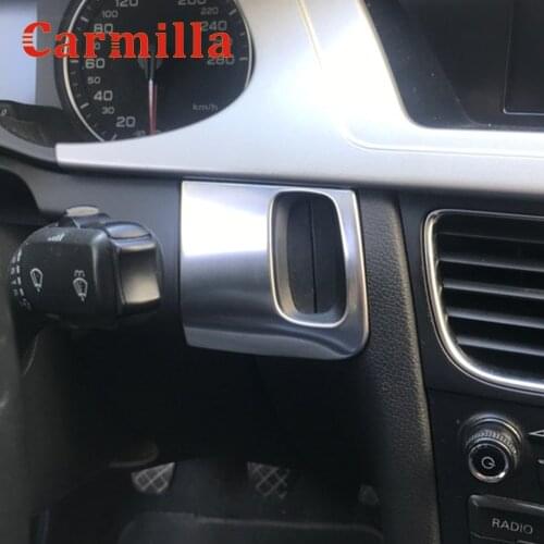 Carmilla Car Ignition Key Hole Trim Cover for Audi A4 B8 2008 - 2015 A5 8T S5 LHD Interior KeyHole Decoration Sticker