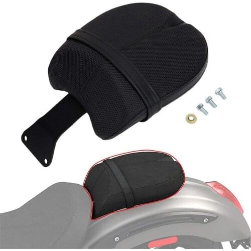 Black Passenger Backrest Sissy Bar Pad Chopper Pillion Seat Cushion For 2017 Victory Octane models
