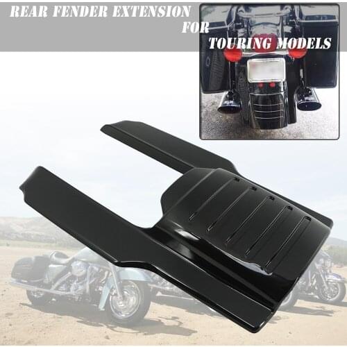 For Touring Models 1996 1997 1998-2008 Motorcycle Glossy Black 7" Rear Fender Extension Stretched Bag Stretched Fillers