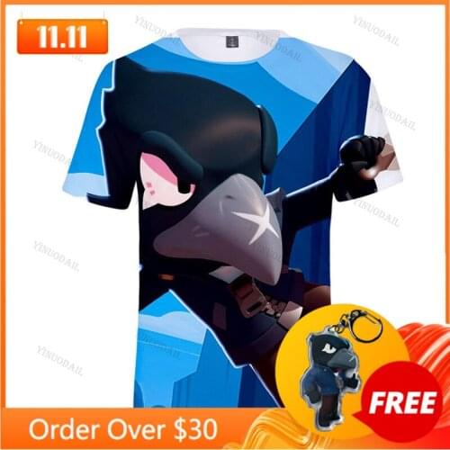 Spike Wanted 6 To 19 Years Kids T-shirt Shooting Game PRIMO 3D Tshirt Boys Girls Browlers Cartoon T-shirt Top Teen Clothes