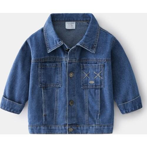Denim Jacket Childrens Clothing Boys' Jackets Coat In Autumn 2021 New Kids Cartoon Coats Casual Style 2-8y Clothing For Girls