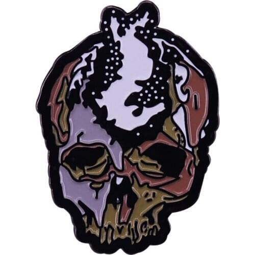 Skull Enamel Brooch Enamel Pin This skull badge is sure to keep you company and make any jacket collar shine with flair
