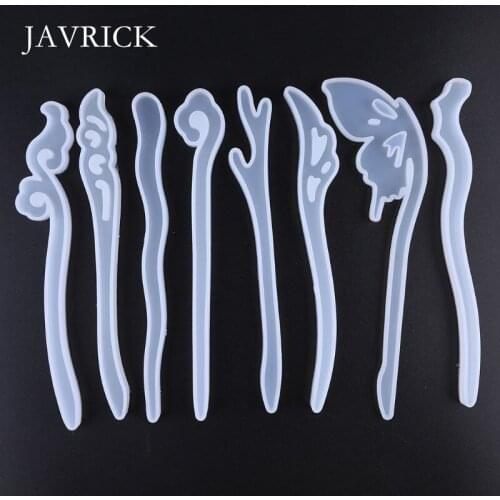 Women Headdress DIY Epoxy Resin Mold Set Silicone Hairpin Mould Girls Hair Craft Tool DIY Pendant Accessories Jewelry Making