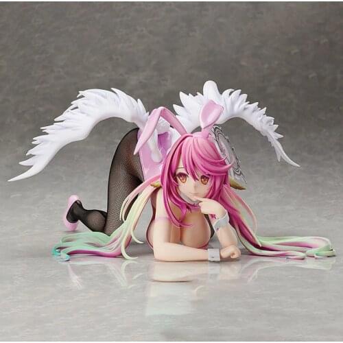 FREEing B-style No Game No Life Jibril Bunny 1/4 Scale PVC Action Figure Stand Anime Sexy Figure Collection Model Toy Doll Gifts
