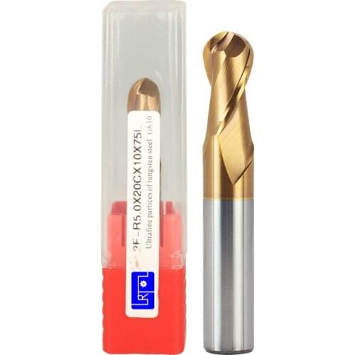 5PCS HRC63 R0.5 1 1.5 2 2.5 3 4 5 6*50 60 75mm stainless steel special tungsten steel milling cutter steel cutting end mill
