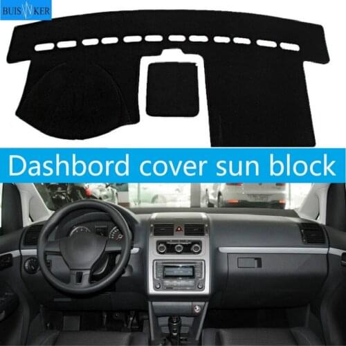 Car Dashboard Cover Mat Dashmat Pad Anti-UV Sun Shade Instrument Panel Carpet For Volkswagen VW Touran 2004-2016 Car Accessories