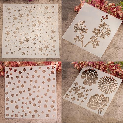 Fashion Painting Template Stencil Scrapbooking Album Cake Coffee DIY Art Decor Creative painting template for cake coffee DIY