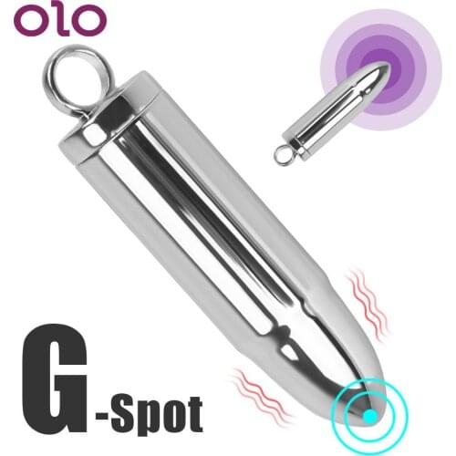 OLO Mini Bullet Vibrator Strong Vibration Stainless Steel Metal Vibrator Clitoris Stimulator Sex Toys for Women Sex Shop