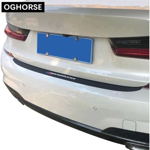 New M Performance Rubber Car Rear Bumper Edge Trim Guard Plate Protector Sticker Cover For BMW 3 Series G20 2019 Accessories