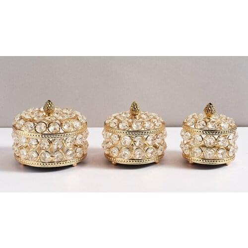 Jewelry Box Travel Comestic Jewelry Casket Crystal Storage Box Ring Lady Case Portable Jewelry Organizer Necklaces