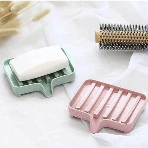 1pcs Bathroom Storage Rack Drain Soap Dishes Tray Holder Portable Non-Slip Sponge Drain Tray Shower Soap Storage Box Container