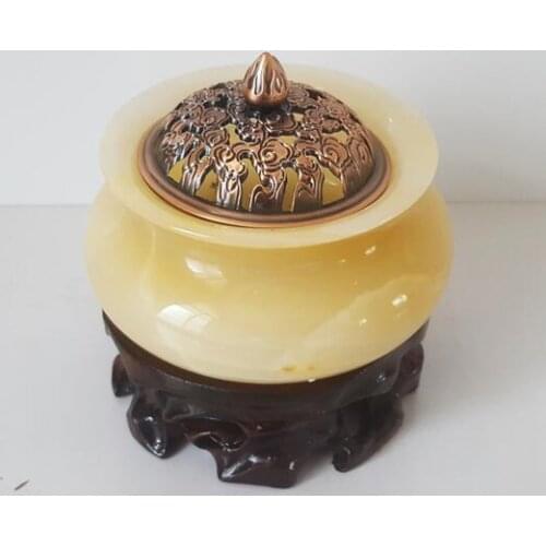 Natural jade lucky elephant ornaments office furnishings leadership gift birthday gift