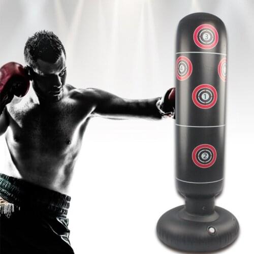 Thicken Digital Bullseye Print Fitness Heavy Punching Bag Inflatable Fight Exercise Speed Stand Tower Freestanding Child