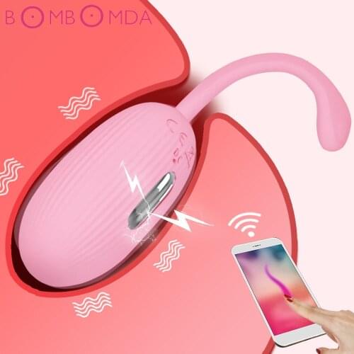 Electric Shock Vibrator 12 Speed Silicone Vibrator APP Bluetooth Wireless Remote Vibrating Egg G-spot Massage Sex Toys for Women