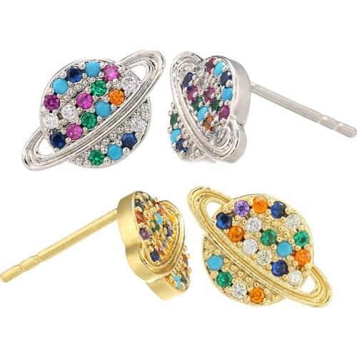 ZHUKOU 8x13mm gold /silver color brass women handmade stud earrings for DIY earrings jewelry accessories making model: VE117