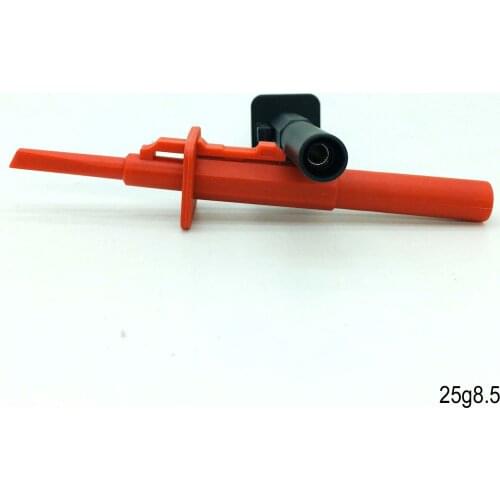 2PCS Red and black Quick Test Hook Clip Professional Insulated High Voltage Testing Probe 4mm jack
