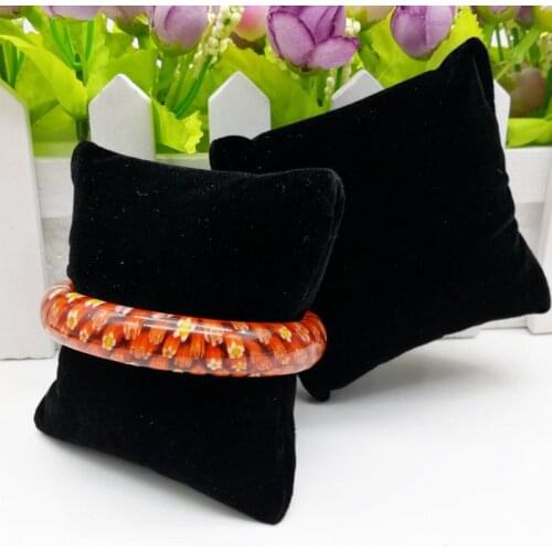 20 PCS Black Velvet Jewelry Bracelet Watch Display Pillows