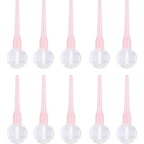5/10pcs 6ml Pink Lollipop Empty Lip Gloss Tube Mini Refillable Bottles Lips Balm Bottle Brush Container Lipgloss Tube Lipstick