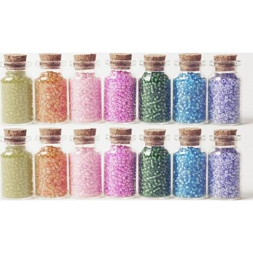 5Pcs 4/5/6/8ml Transparent Glass Bottle With Cork For Empty Spice Bottle Bead Filler Jars DIY Christmas Wish Bottle Crafts Vials