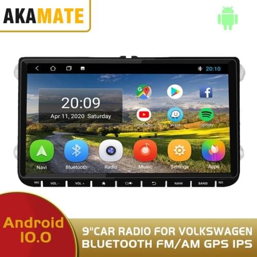 2 Din Android 10.0 Car Radio Bluetooth GPS Navigation Multimedia Video Player FM Car Stereo WIFI For 9" Universal VW/SKODA/SEAT