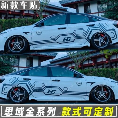 Car stickers FOR Honda Civic 2016-2021 racing car body garland sports car decoration stickers