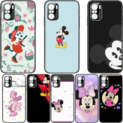 Calling Mickey Minnie Mouse Phone Case For xiaomi redmi POCO F1 F2 F3 X3 Pro M3 9C 10T Lite NFC Black Cover Silicone Back Prett