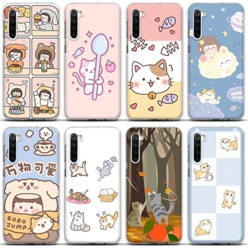Cartoon cat Case For Samsung Galaxy A70 A50 A30 A20 A10 A10S 20E A90 A6 A7 A8 A9 J4 J6 Plus 2018 M30 10 20 Note 8 9 10 Cover