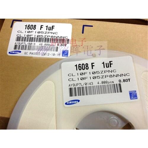 CL10F105ZP8NNWC CL10F105ZP8NNNC CL10F105ZO8NNNC CL10F105ZA8NNNC CL10F105ZB8NNNC 1608/0603 1uF 105Z 16V 25V 50V 10V Y5V ±80/-20