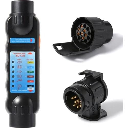 Mainly Durable Socket Tester Wiring Circuit Light Test Tool 12V 7-Pin Car Truck Trailer Plug