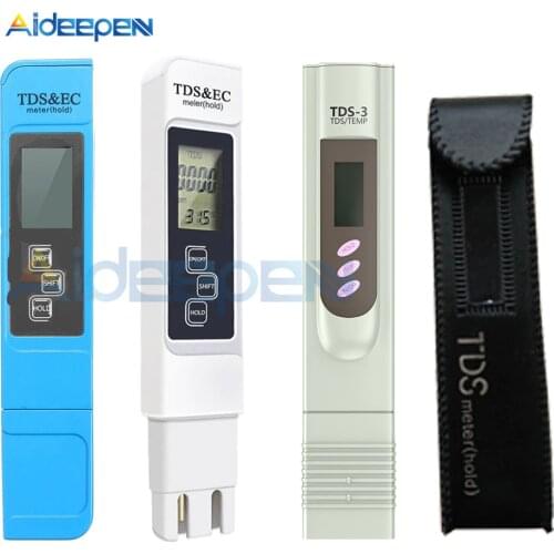 TDS EC Meter TDS-3 Temperature Tester Pen 3 In1 Function Conductivity Water Quality Measurement Tool TDS&EC Tester 0-9990ppm