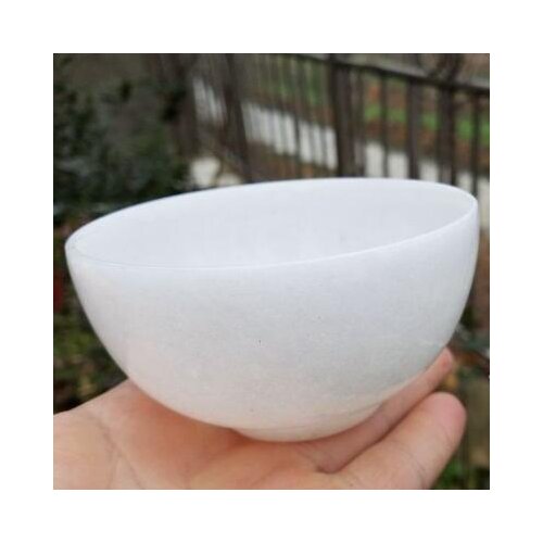 Chinese 100% Natural Untreated Jades Hand-carved Bowl Statues White Jades Bowl