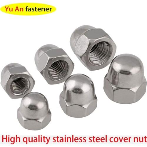 M3-M24 304 Stainless Steel Cap Nut Counter Screw Cap Ball Head Cap Nut 5Pcs