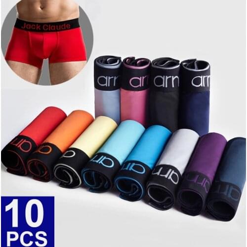 10 Pcs/lot Jack Claude Boxers Underwear Men Modal Cotton Men Boxers Sexy Boxers Hombre Homme Underpants Brand Boxershorts Men