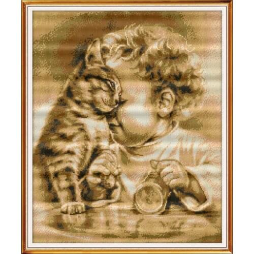 Overturned cup cross stitch kit aida 14ct 11ct count print canvas cross stitches stitching needlework embroidery DIY handmade