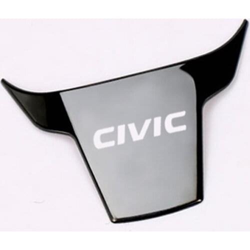 Car steering wheel cover trim decal sequin sticker for honda civic 2016 2017 2018 2019 2020 accessories interior car-styling